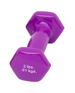 Dumbell Weight Color Vinyl Coated 2 Lb